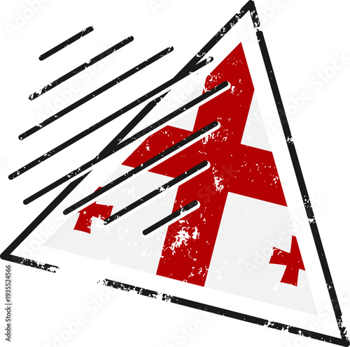 Georgia Flag Grunge Stamp