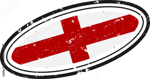 England Flag Grunge Stamp