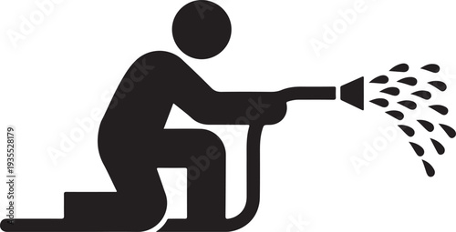 Fireman icon in flat style, Firefighter sign or symbol, vector Illustration