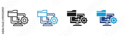 System Automation icon set multiple style collection