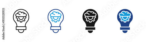 Ai Innovation icon set multiple style collection