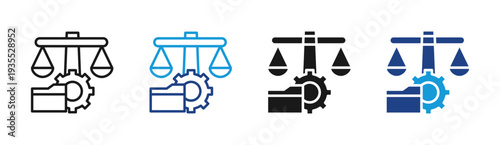 Process Optimization icon set multiple style collection