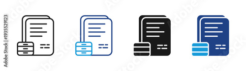 Business File icon set multiple style collection
