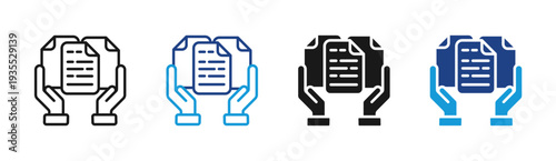 Data Governance icon set multiple style collection