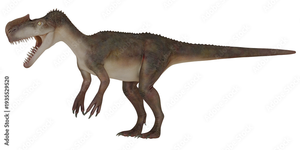 Fototapeta premium Realistic dinosaur model with fierce expression