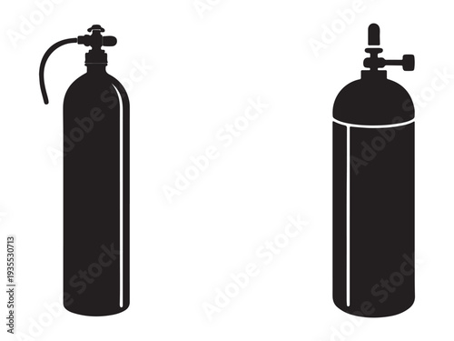 Scuba diving oxygen tanks with regulators  equipment for underwater exploration and breathing  cylinders for safe diving experiences