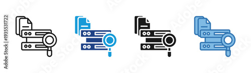 Document Automation icon set multiple style collection