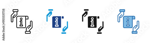 Data Protection icon set multiple style collection