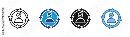 User Experience icon set multiple style collection