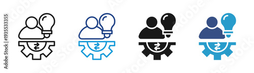 Financial Growth icon set multiple style collection
