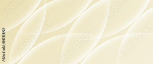 Elegant Minimalist Beige Curve Background. A sophisticated vector illustration featuring soft, luminous overlapping arcs in warm cream and ivory tones. This clean, organic composition