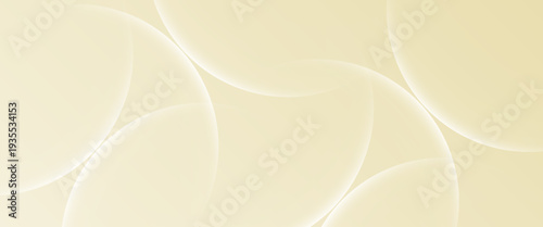 Elegant Minimalist Beige Curve Background. A sophisticated vector illustration featuring soft, luminous overlapping arcs in warm cream and ivory tones. This clean, organic composition