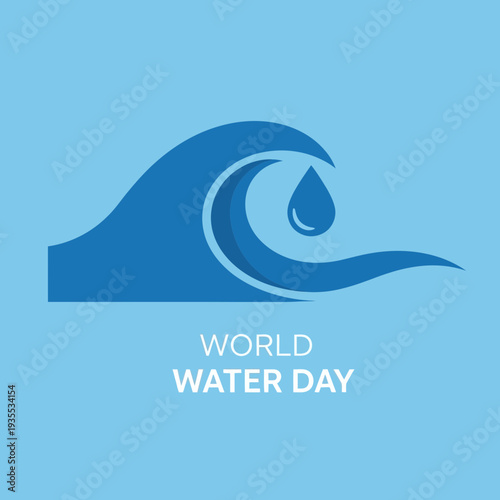 Blue Wave Logo World Water Day.