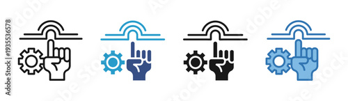 Smart Automation icon set multiple style collection