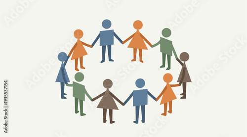 Diverse Group of People Standing Together in Unity and Solidarity.