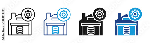 Enterprise Analytics icon set multiple style collection