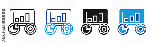 Performance Management icon set multiple style collection