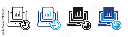 Performance Metrics icon set multiple style collection