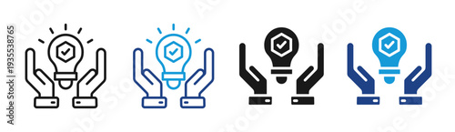 Innovation Strategy icon set multiple style collection