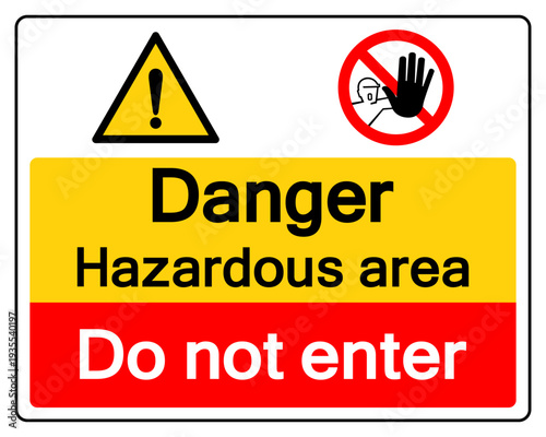 Hazardous area Symbol Sign, Vector Illustration, Isolate On White Background Label. EPS10