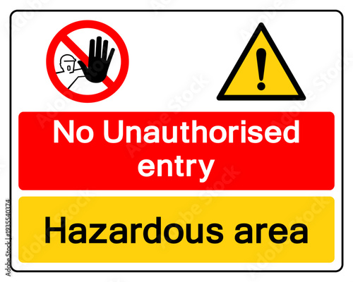 Hazardous area Symbol Sign, Vector Illustration, Isolate On White Background Label. EPS10