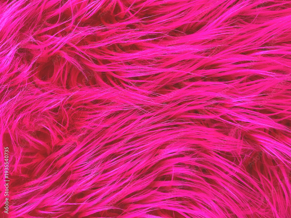 Fototapeta premium Texture of pink faux fur. Fashion background.