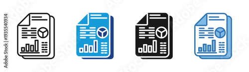 Advanced Analytics icon set multiple style collection