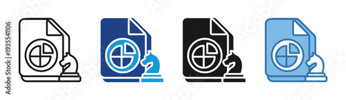 Market Analysis icon set multiple style collection