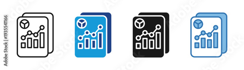 Predictive Analytics icon set multiple style collection