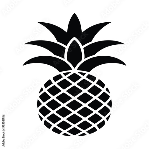 Pineapple fruit vector illustration isolated on white background