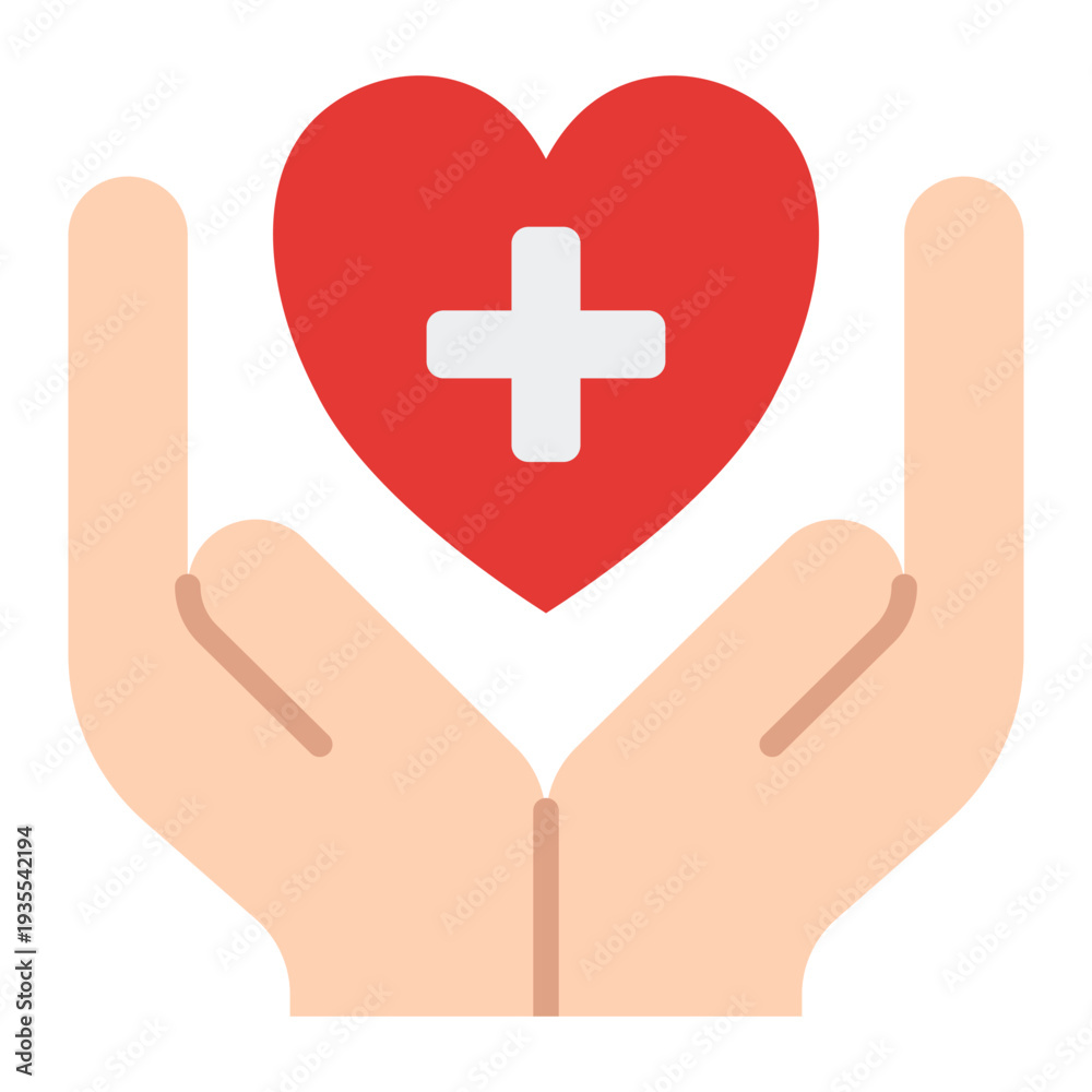 Obraz premium Right to Health Human Rights Flat Icon