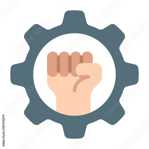 Right to Work Human Rights Flat Icon