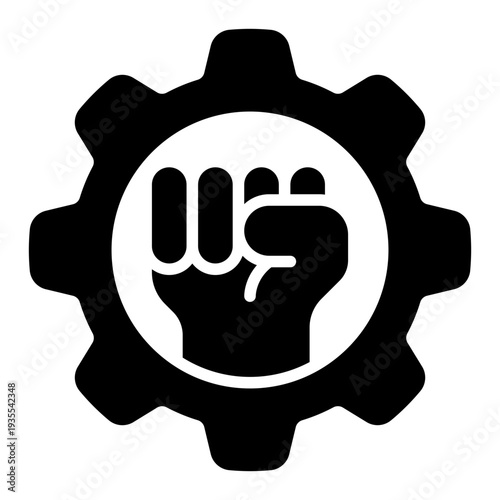 Right to Work Human Rights Glyph Icon