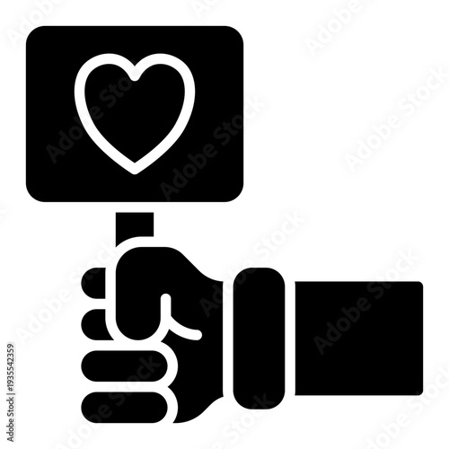 Right to Life Human Rights Glyph Icon
