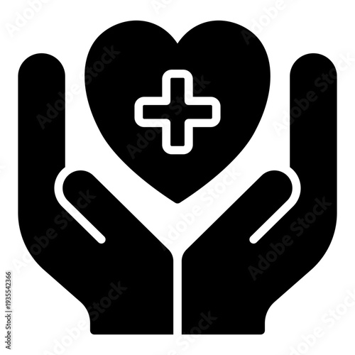 Right to Health Human Rights Glyph Icon