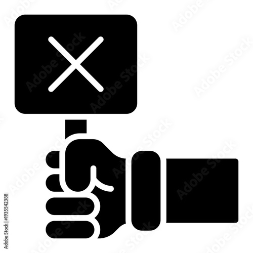 Protest Human Rights Glyph Icon