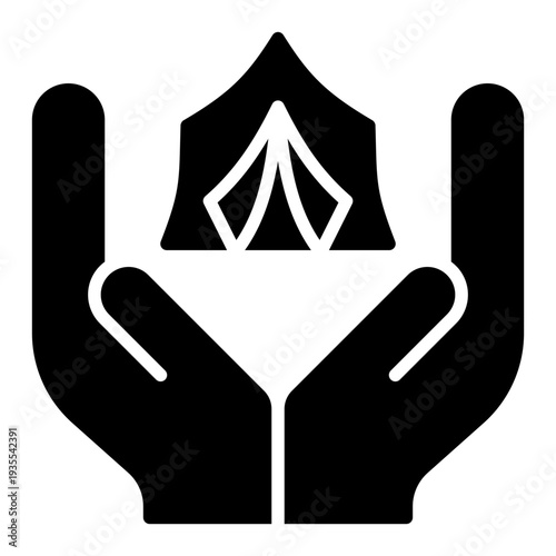 Refugee Rights Human Rights Glyph Icon