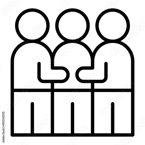 Solidarity Human Rights Line Icon