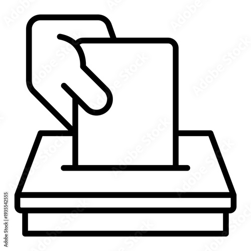 Right to Vote Human Rights Line Icon