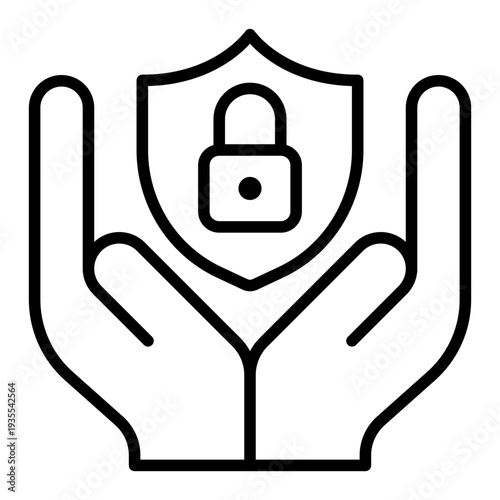 Right to Privacy Human Rights Line Icon