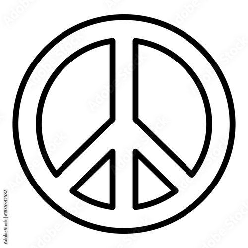 Peace Human Rights Line Icon