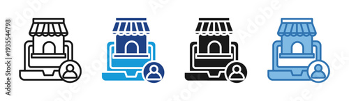 Online Auction icon set multiple style collection