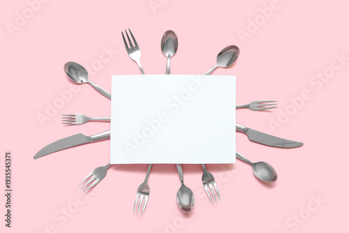 Frame made of blank card an...