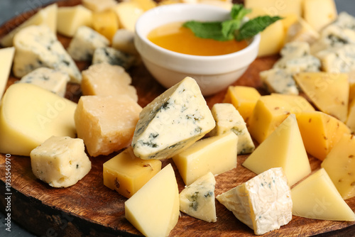 Plate with pieces of tasty ...