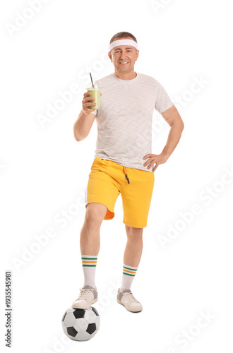 Sporty mature man with glas...