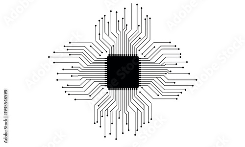 Circuit board coloring page for kids and adults electronic circuit design