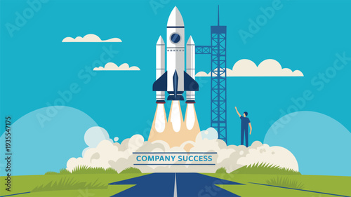 vector illustration of a rocket