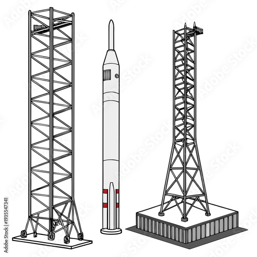Of rocket and launch towers space launchpad spacecraft