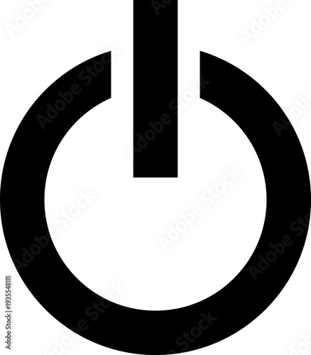 Power Button Icon Symbol for Technology and Energy.