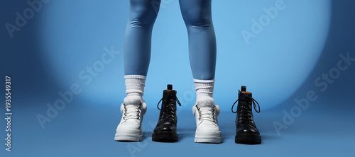 Legs of woman with winter b...